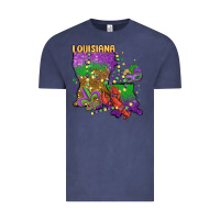 Vintage Denim mardi gras louisiana map Vintage Tee - MaliasSmallBusiness