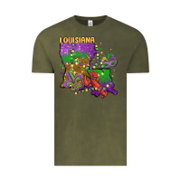 Mardi Gras Louisiana Map Vintage Tee | Teevron