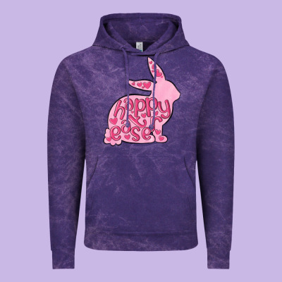 Happy Easter Rabbit Vintage Hoodie Designed By Maliassmallbusiness