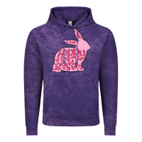 Cloud Purple happy easter rabbit Vintage Hoodie - MaliasSmallBusiness