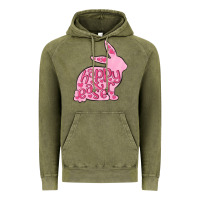 Vintage Olive happy easter rabbit Vintage Hoodie - MaliasSmallBusiness