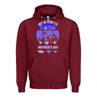 Burgundy Our First Baby Mama Mother s Day Zipper Hoodie - Bettercallsaul