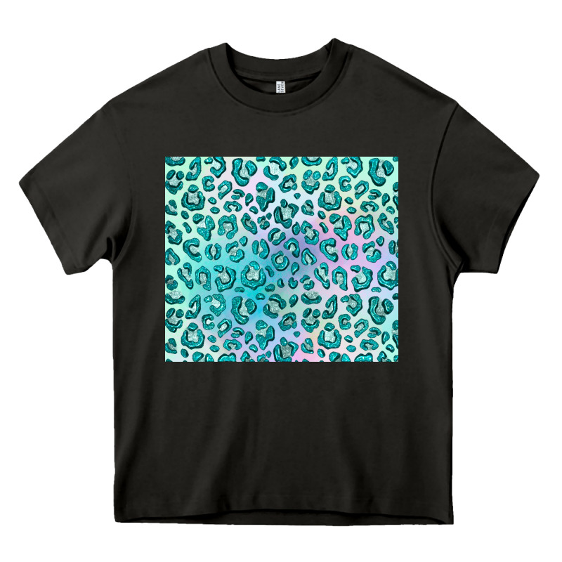 Turquoise Leopard Glitter Heavy Core Tee by JahusDesignShop | Teevron
