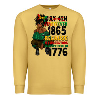 Antique Gold juneteenth 1865 because my ancestors Premium Sweatshirt - CowGirlArtShop
