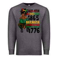 Charcoal Heather juneteenth 1865 because my ancestors Premium Sweatshirt - CowGirlArtShop