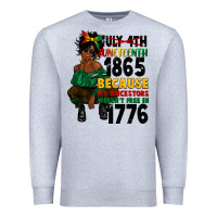Heather Grey juneteenth 1865 because my ancestors Premium Sweatshirt - CowGirlArtShop