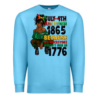 Ocean Blue juneteenth 1865 because my ancestors Premium Sweatshirt - CowGirlArtShop