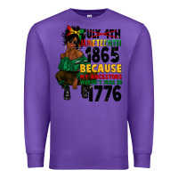 Purple juneteenth 1865 because my ancestors Premium Sweatshirt - CowGirlArtShop