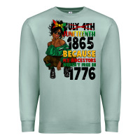 Seafoam juneteenth 1865 because my ancestors Premium Sweatshirt - CowGirlArtShop