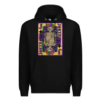 Black joker mardi gras skeleton Premium Hoodie - CowGirlArtShop