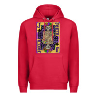 Cardinal joker mardi gras skeleton Premium Hoodie - CowGirlArtShop