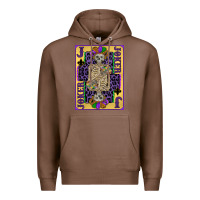 Chestnut joker mardi gras skeleton Premium Hoodie - CowGirlArtShop