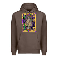 Coffee joker mardi gras skeleton Premium Hoodie - CowGirlArtShop