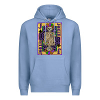 Colony Blue joker mardi gras skeleton Premium Hoodie - CowGirlArtShop