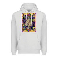 Dove Grey joker mardi gras skeleton Premium Hoodie - CowGirlArtShop