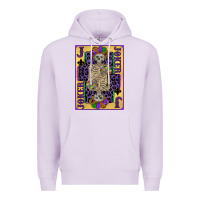 Lilac joker mardi gras skeleton Premium Hoodie - CowGirlArtShop
