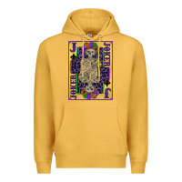 Mustard joker mardi gras skeleton Premium Hoodie - CowGirlArtShop