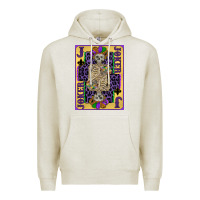 Oatmeal Heather joker mardi gras skeleton Premium Hoodie - CowGirlArtShop