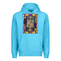 Ocean Blue joker mardi gras skeleton Premium Hoodie - CowGirlArtShop