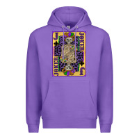 Joker Mardi Gras Skeleton Premium Hoodie | Teevron