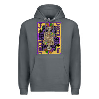 Rock joker mardi gras skeleton Premium Hoodie - CowGirlArtShop