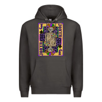 Smoke joker mardi gras skeleton Premium Hoodie - CowGirlArtShop