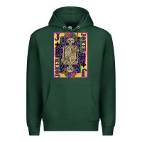 Sports Green joker mardi gras skeleton Premium Hoodie - CowGirlArtShop