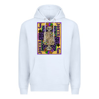White joker mardi gras skeleton Premium Hoodie - CowGirlArtShop