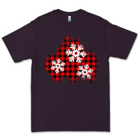 Plum Christmas snowflakes patch Premium Tee - AdoDesignShop