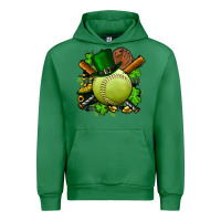 Emerald st.patrick's day softball Urban Hoodie - FaDigitalArtStudio