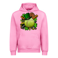 Fuchsia Pink st.patrick's day softball Urban Hoodie - FaDigitalArtStudio