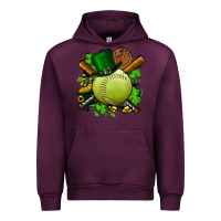 Mauve Wine st.patrick's day softball Urban Hoodie - FaDigitalArtStudio