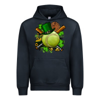 Navy st.patrick's day softball Urban Hoodie - FaDigitalArtStudio