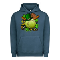 Pigment Midnight Navy st.patrick's day softball Urban Hoodie - FaDigitalArtStudio