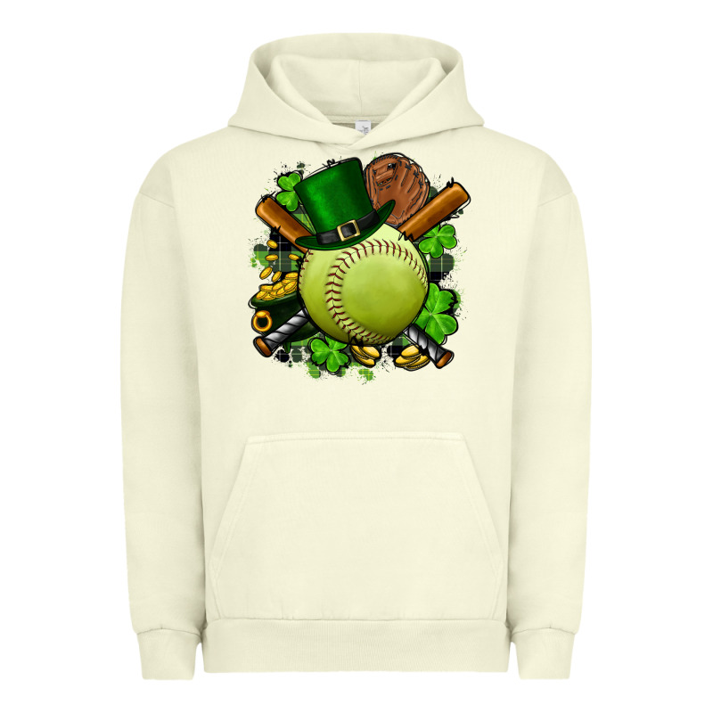 St.patrick's Day Softball Urban Hoodie by FaDigitalArtStudio | Teevron
