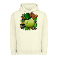 Pigment Pistachio st.patrick's day softball Urban Hoodie - FaDigitalArtStudio