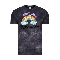 Cloud Black i dont care how you were raised Vintage Tee - MaliasSmallBusiness
