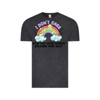Vintage Black i dont care how you were raised Vintage Tee - MaliasSmallBusiness
