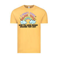 Vintage Mustard i dont care how you were raised Vintage Tee - MaliasSmallBusiness