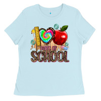 Baby Blue 100 days of school Ladies Tee - AdoDesignShop