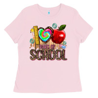 Bubblegum Pink 100 days of school Ladies Tee - AdoDesignShop