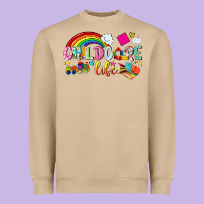 Childcare Life Heavyweight Sweatshirt Designed By Nancycooperartshop