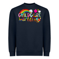 Navy childcare life Heavyweight Sweatshirt - NancyCooperArtShop