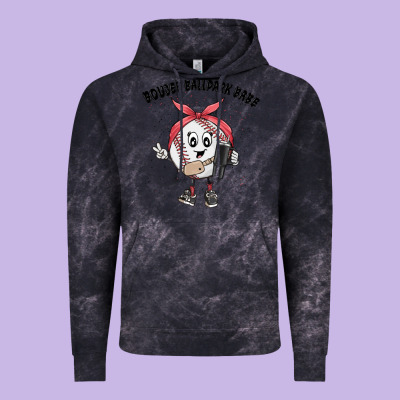 Boujee Ballpark Babe Vintage Hoodie Designed By Maliassmallbusiness