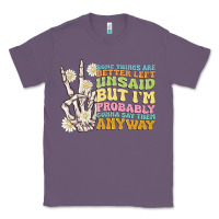 Lavender some things are better left unsaid Classic Tee - MaliasSmallBusiness