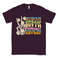 Plum some things are better left unsaid Classic Tee - MaliasSmallBusiness