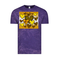 Cloud Purple yellow hearts Vintage Tee - JahusDesignShop