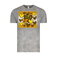Cloud Rock yellow hearts Vintage Tee - JahusDesignShop
