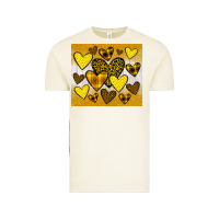 Vintage Arctic yellow hearts Vintage Tee - JahusDesignShop