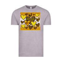 Vintage Zinc yellow hearts Vintage Tee - JahusDesignShop